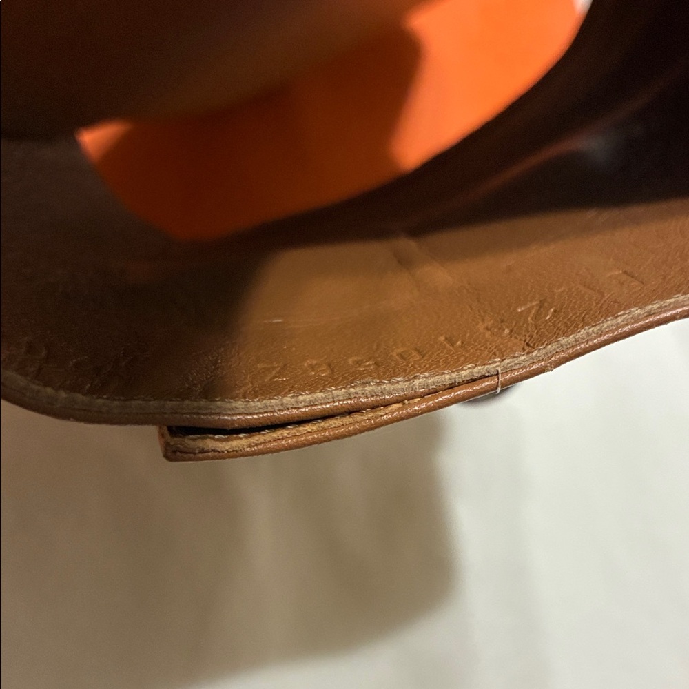 Hermes Kelly Gabriel Gold Brown Leather Slide Sandals PHW 38 Silvertone hardware - Picture 12 of 12